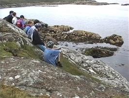Soaking up the solitude at Loch Stockinish, near Stockinish youth hostel, Isle of Harris